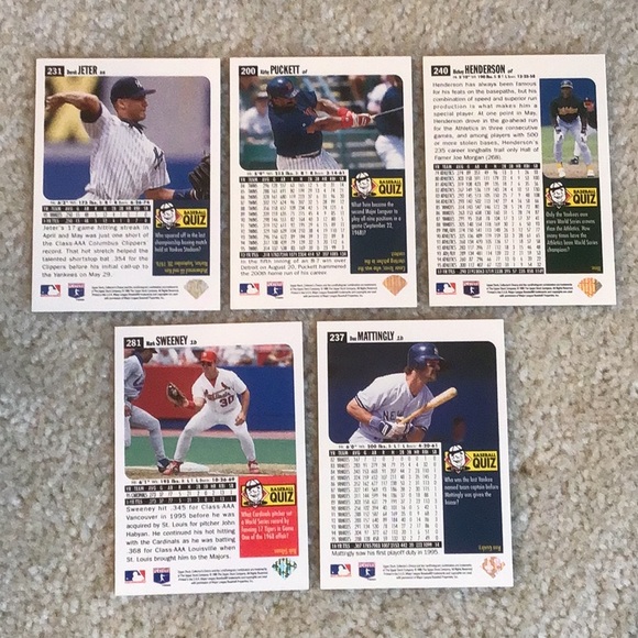 Vintage 1995 Upper Deck MLB Baseball Trading Cards, Lot of 46 Cards - Picture 14 of 16